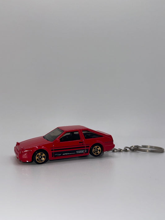 Hot Wheels Toyota AE86 custom keychain
